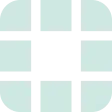 Grid of nine squares with the center square missing, arranged in three rows and three columns on a light background.